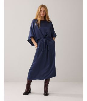 Summum Dress Heavy Silky Touch  Donkerblauw 5s1651-12084