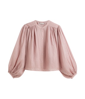 Summum Blouse Ramie Blouses Lichtroze 2s3508-12462