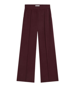 Summum Wide Leg Pant Soft Scuba Pantalons Bordeaux 4s3019-30606