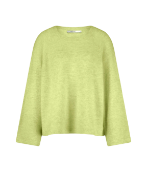 Summum Oversized Sweater Stretchy Wool Alpaca Blend Knit Sweaters Lichtgroen 7s7943-70029