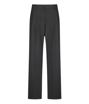 Summum Trousers Wide Leg Pinstripe Pantalons Anthraciet 4s2905-12258