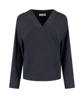 Studio Amaya 253-24 Blouses Blauw Alma