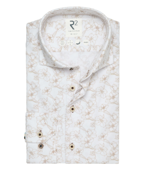 R2 132.wsp.006 Lange Mouw Overhemden Beige 132.wsp.006