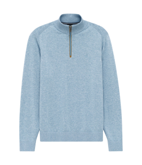 Bugatti Herren Pullover 1/1 Arm  Lichtblauw 7500-15510e