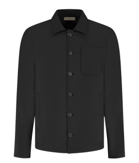 Duquezzi Wool Blend Overshirt Overshirts Zwart Dqa30026005