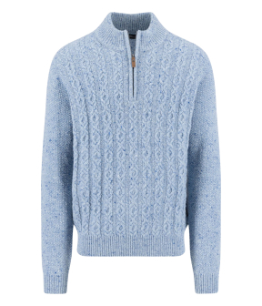 Fynch Hatton Zip Troyer  Blauw 1510360