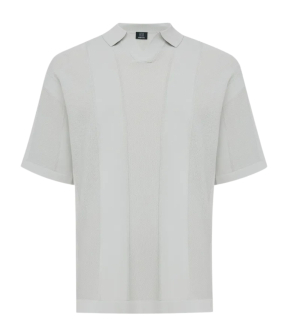Genti Polo No Buttons Ss Polos Lichtgroen K4129-1260
