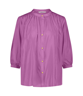 Summum Blouse Wide Cotton Viscose Blouses Roze 2s3316-12173