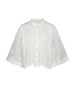 Summum Blouse 3d Flower Blouses Wit 2s3286-12183