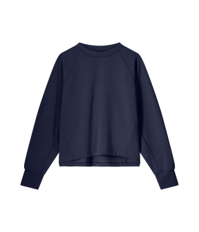 Summum Longsleeve Top Soft Scuba Sweaters Blauw 3s5084-30606