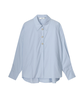 Summum Fancy Button Blouse Crispy Polin  Blauw 2s3221-12119