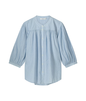 Summum Oversized Blouse Micro Stripe  Blauw 2s2925-12189