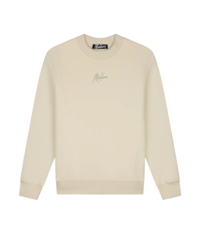 Malelions Striped Signature Sweater Sweaters Beige Mm1-ss25-05
