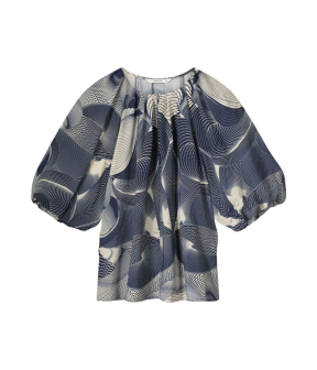 Summum Top Two Tone Print  Blauw 2s3237-12170