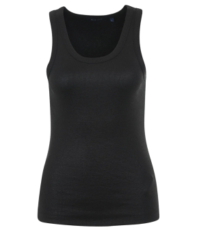 Summum Rib Tanktop (3s4873) Singlets Zwart Lisbon-5138