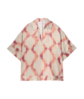 Summum Top Short Sleeves Faded Ikat  Oud Rose 2s3281-12174