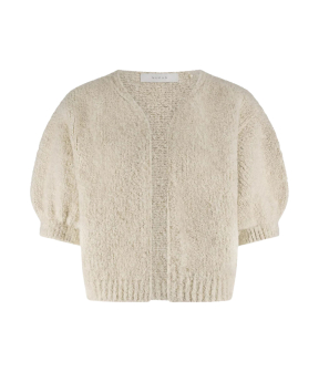 Nukus Jip Cardigan Lurex Vesten Zand Nkf05011