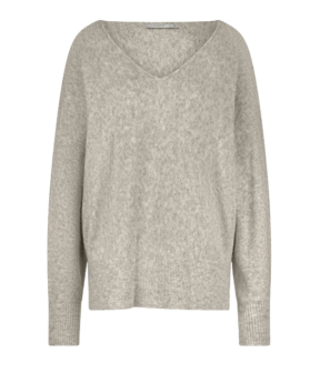 Summum Oversized Sweater Wool Elastane Blend Knit Sweaters Grijs 7s7927-7975