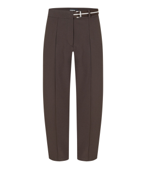 Cambio Elaine Pleat Pantalons Donkerbruin 6336 0349 02