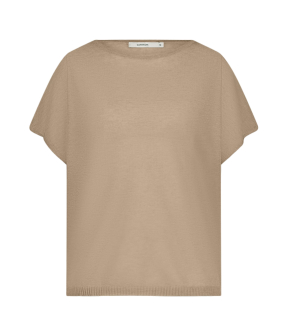 Summum Sleeveless Top Refined Viscose Blend Knit Tops Beige 7s7922-70018