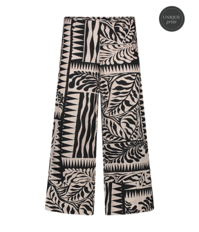 Summum Trousers Two Tone Print Pantalons Zwart 4s2824-12223
