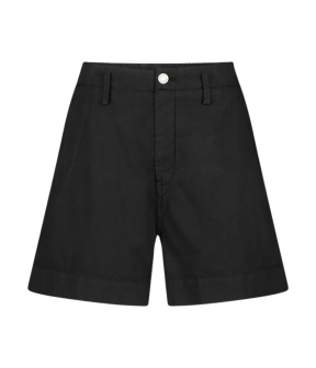 Summum Short Cotton Linen Twill Shorts Zwart 4s2800-12247