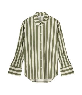 Summum Blouse Printed Stripe  Groen 2s3260-12164