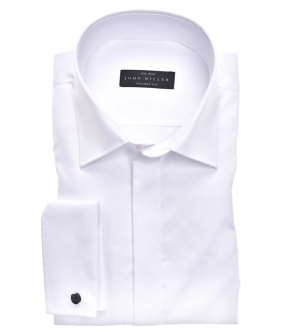 John Miller Tailored Fit Lange Mouw Overhemden Wit 5335588-910