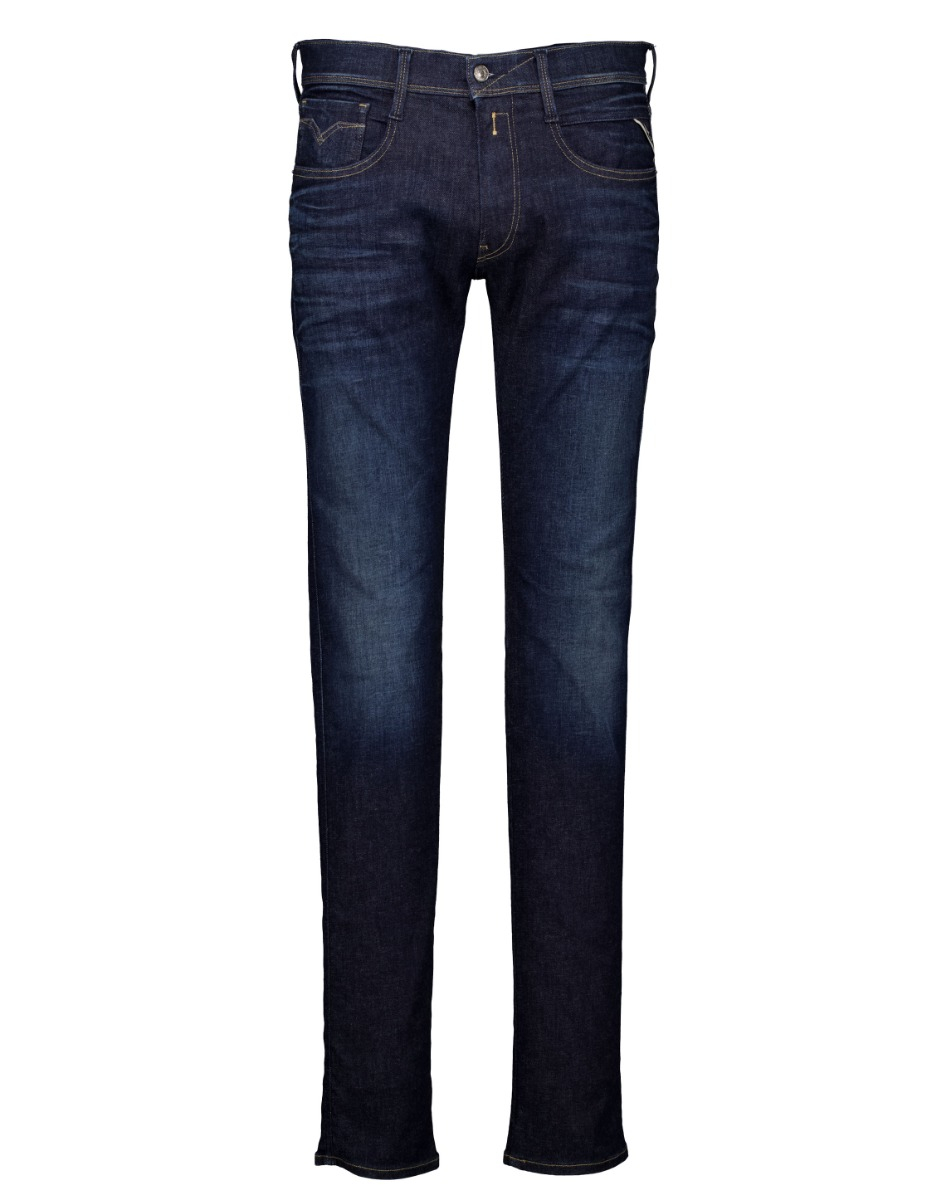Replay Anbass Hyperflex Original Slim Fit Jeans voor heren, 009, medium blue., 28W x 34L