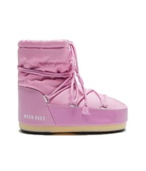 Light low nylon snow boots roze