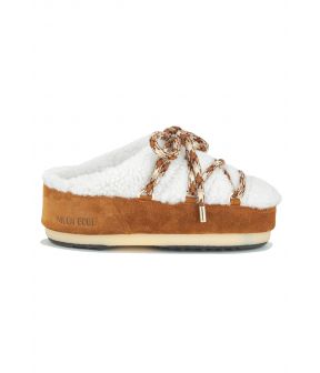 Mule shearling slippers off white
