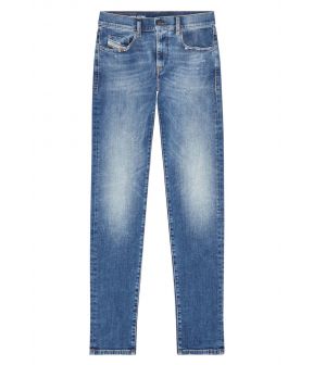 D-strukt jeans blauw