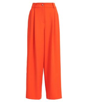 Employ pleated leg pantalons oranje