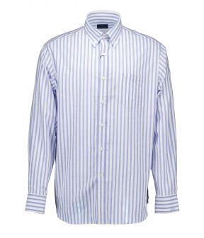 Cotton Twill Lange Mouw Overhemden Blauw 24413182r