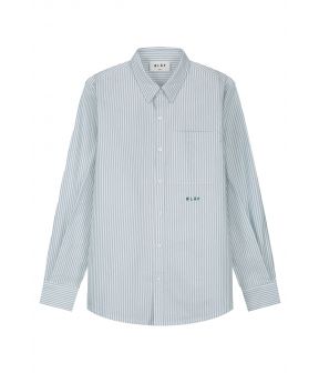 Oxford stripe blouses lichtgroen
