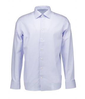 Dobby Lange Mouw Overhemden Lichtblauw 100011816