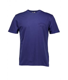 Garment dyed logo t-shirts blauw