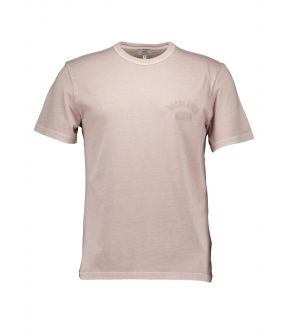 Garment dyed logo t-shirts beige