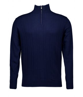 Turtle zip ls sweaters donkerblauw