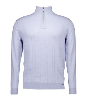Turtle zip ls sweaters lichtblauw