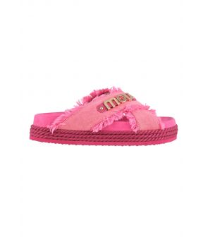 Crisscross slippers roze