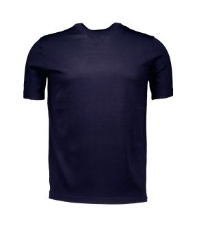 Round ss t-shirts donkerblauw