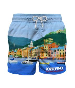 Portofino view zwembroeken blauw
