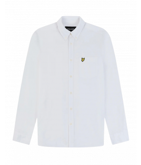 Cotton linen button down shirt lange mouw overhemden wit