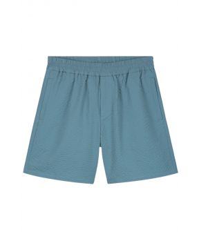 Seersucker Shorts Blauw M170404