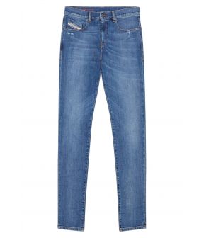 D-strukt jeans blauw