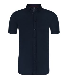 Modern bd 1/2 korte mouw overhemden donkerblauw