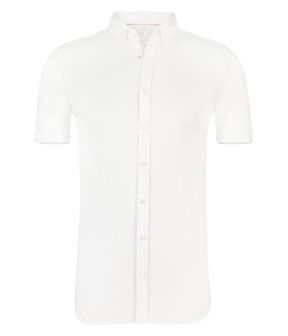 Modern bd 1/2 korte mouw overhemden wit