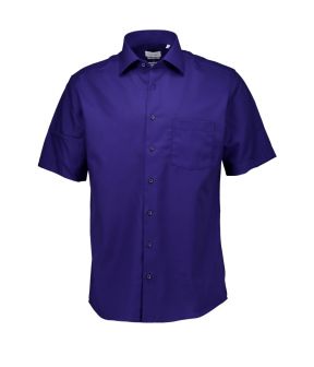 Korte Mouw Overhemden Donkerblauw 8202 C19k