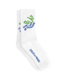 Wavy logo socks sokken wit